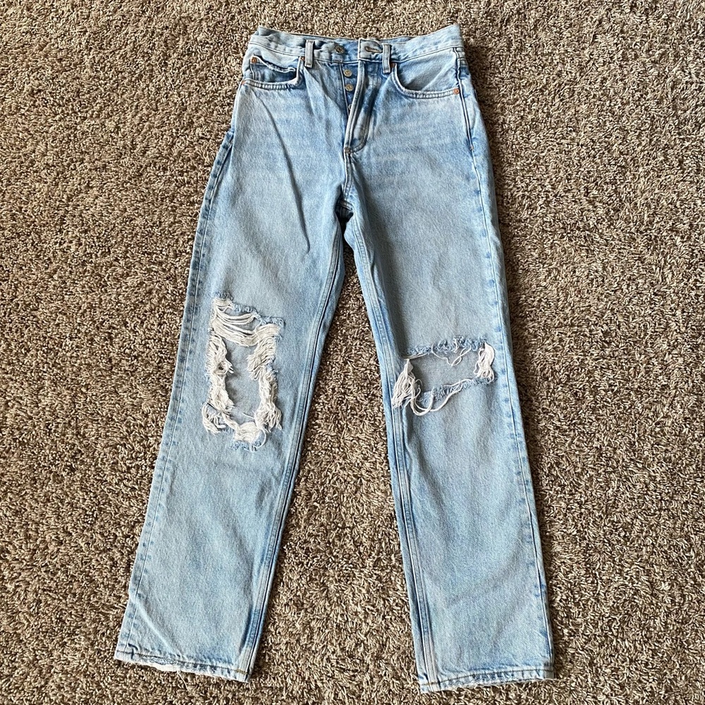 MNGO Denim Light Wash Selina Straight Leg Jeans